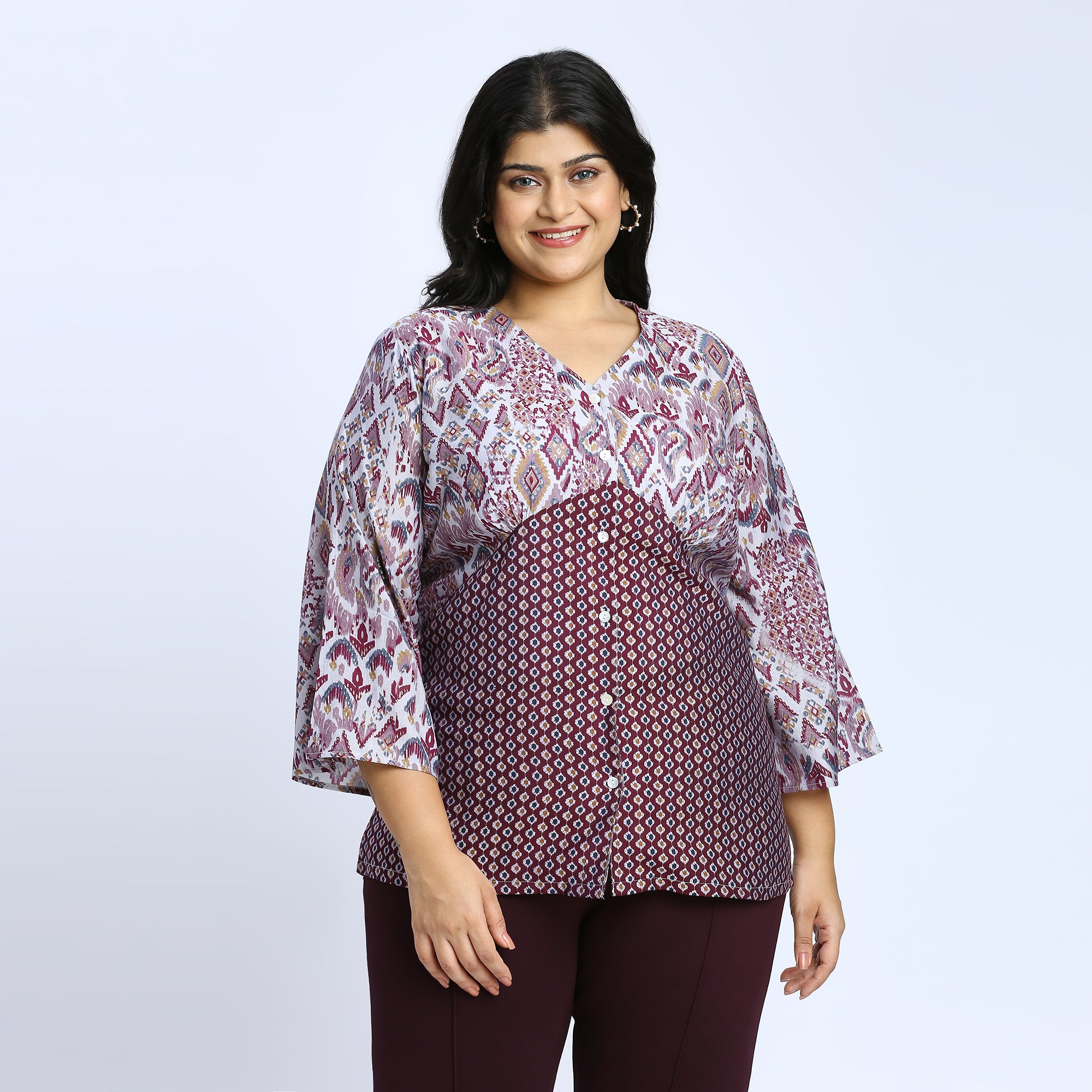Plus Size Top | 2XL - 8XL | Wine