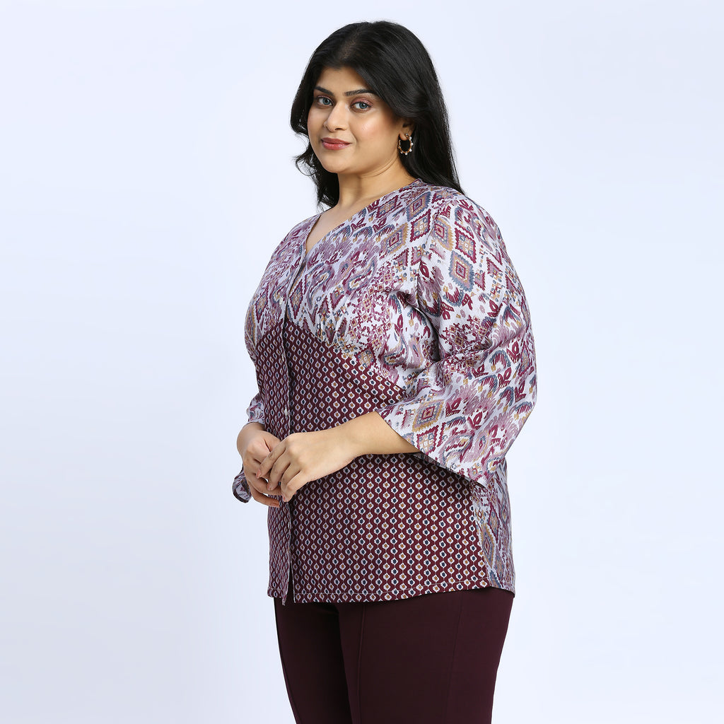 Plus Size Top | 2XL - 8XL | Wine
