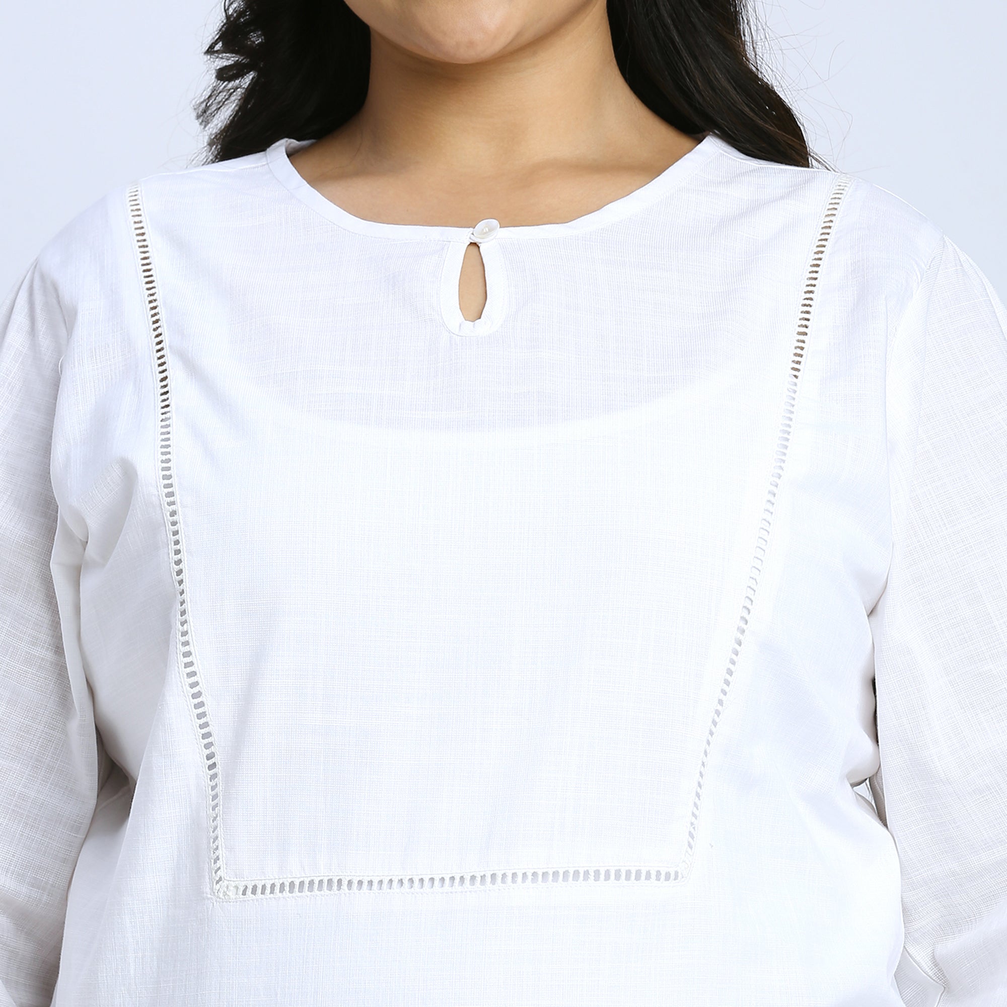 Plus Size Top | 2XL - 8XL | 100% Cotton | White