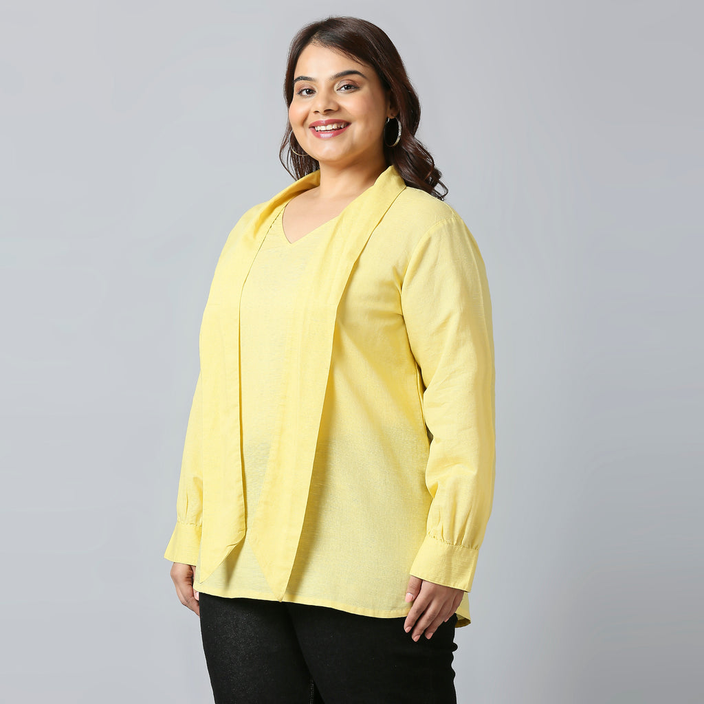 Plus Size Top | 2XL - 8XL | Yellow