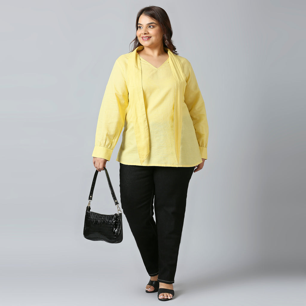 Plus Size Top | 2XL - 8XL | Yellow