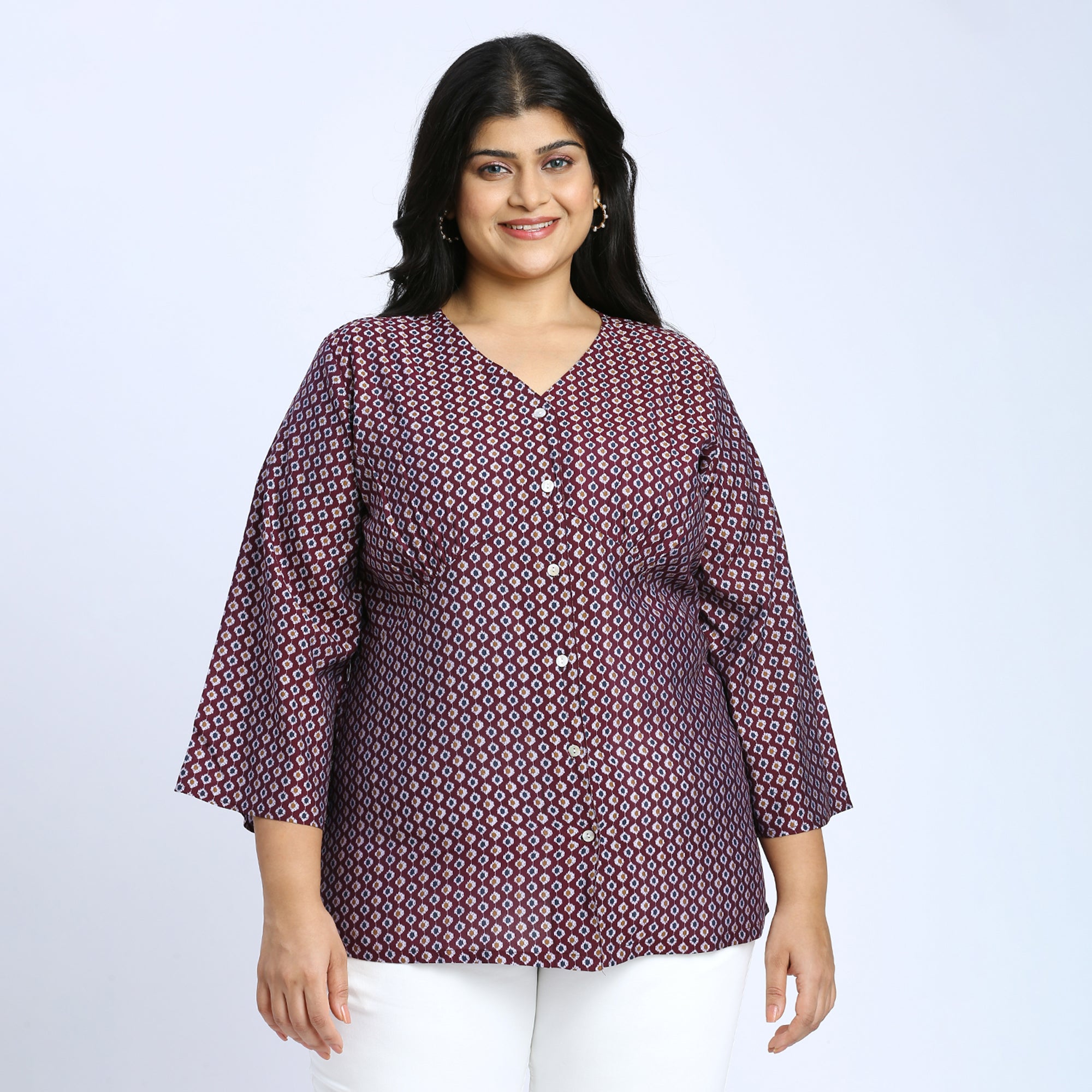 Plus Size Top | 2XL - 8XL | Wine