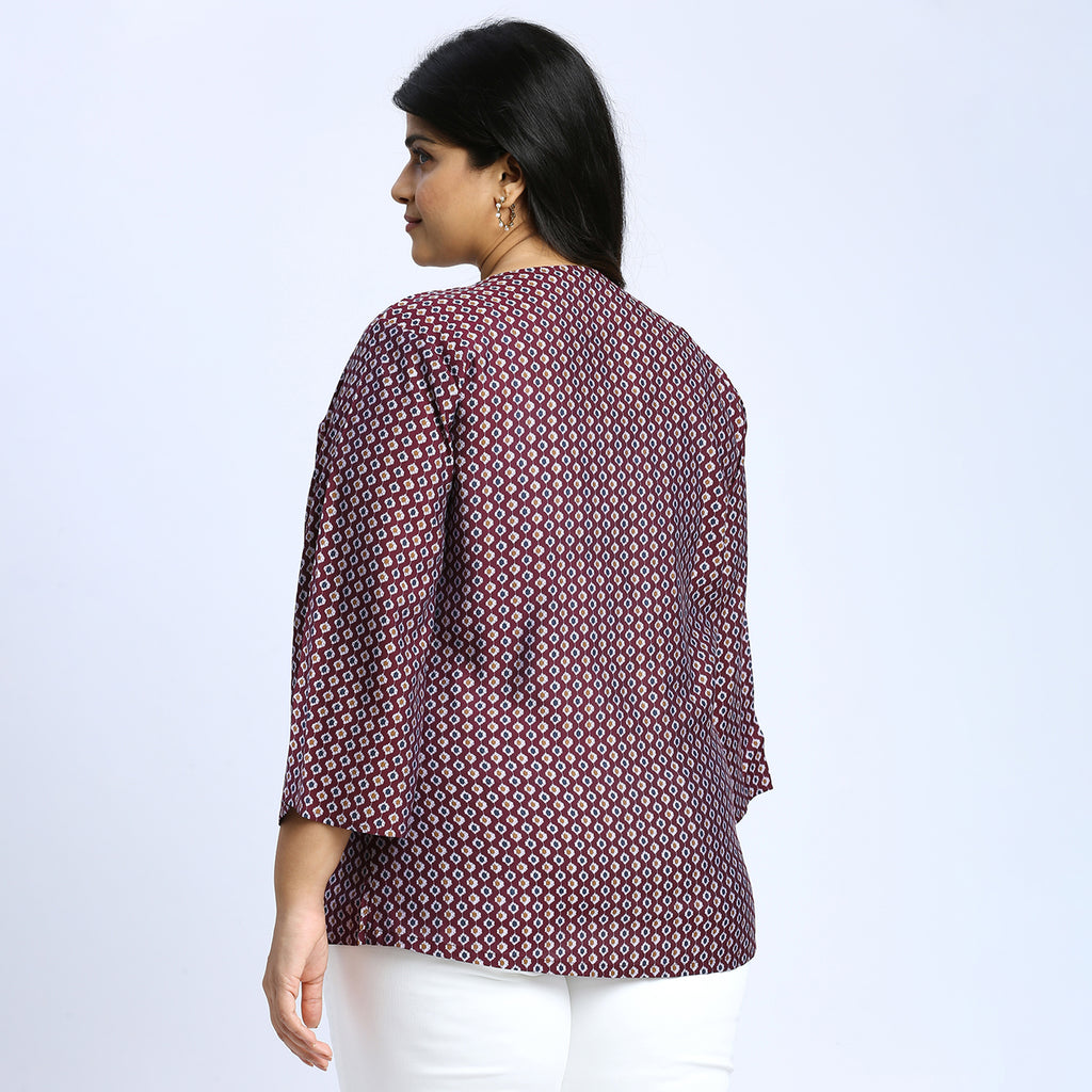 Plus Size Top | 2XL - 8XL | Wine