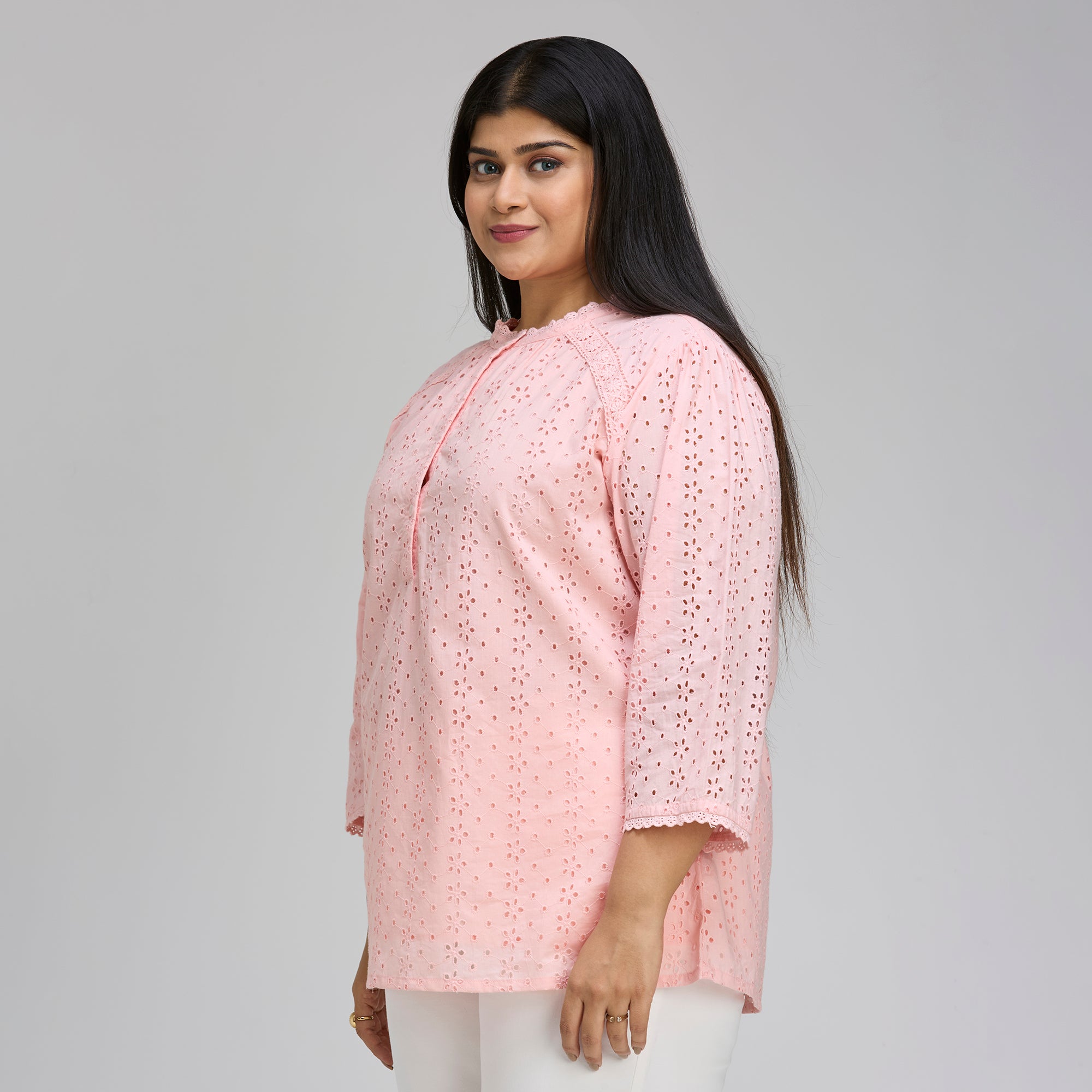 Plus Size Top | 2XL-8XL | 100% Cotton | Peach