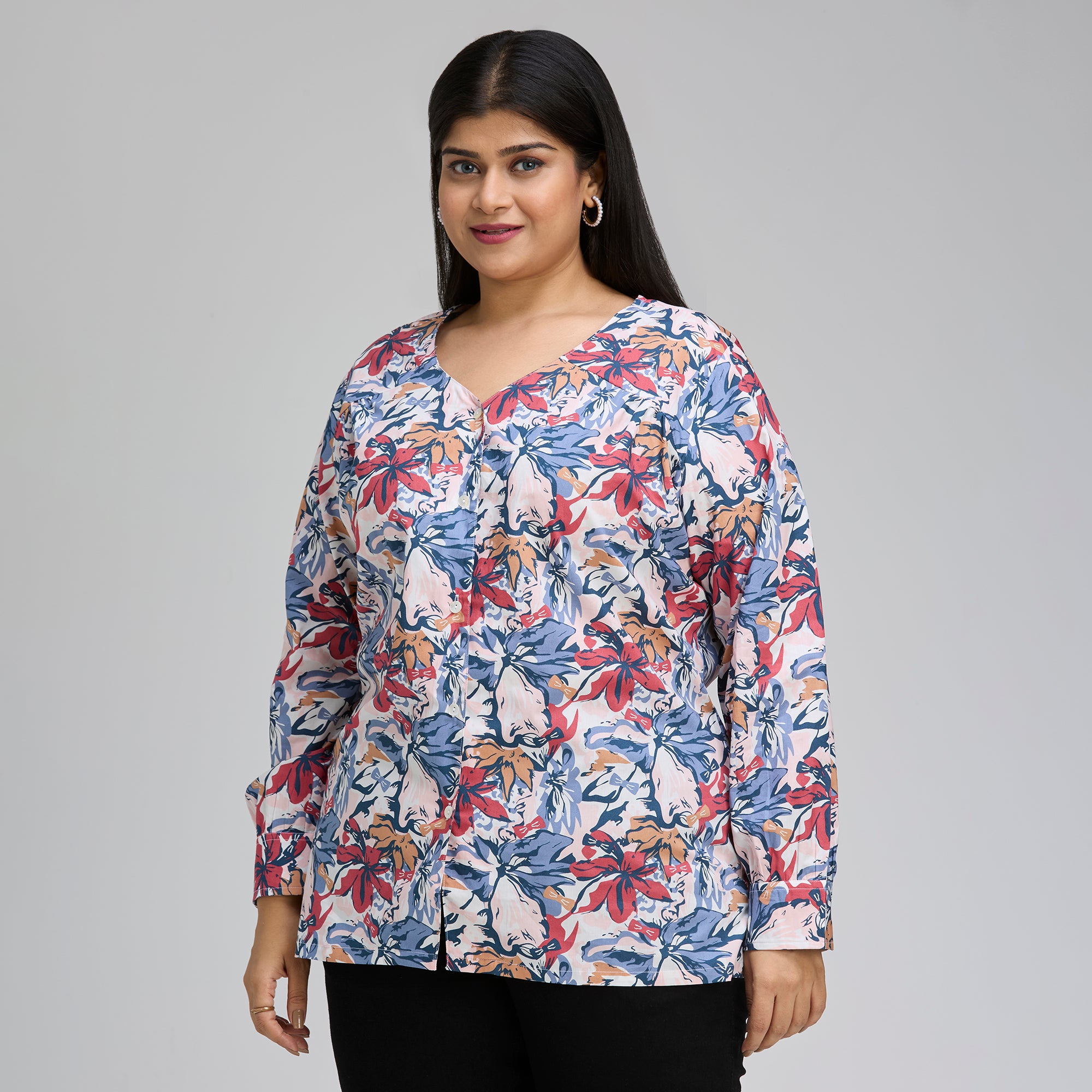Plus Size Top | 2XL-8XL | 100% Cotton | Multicolour