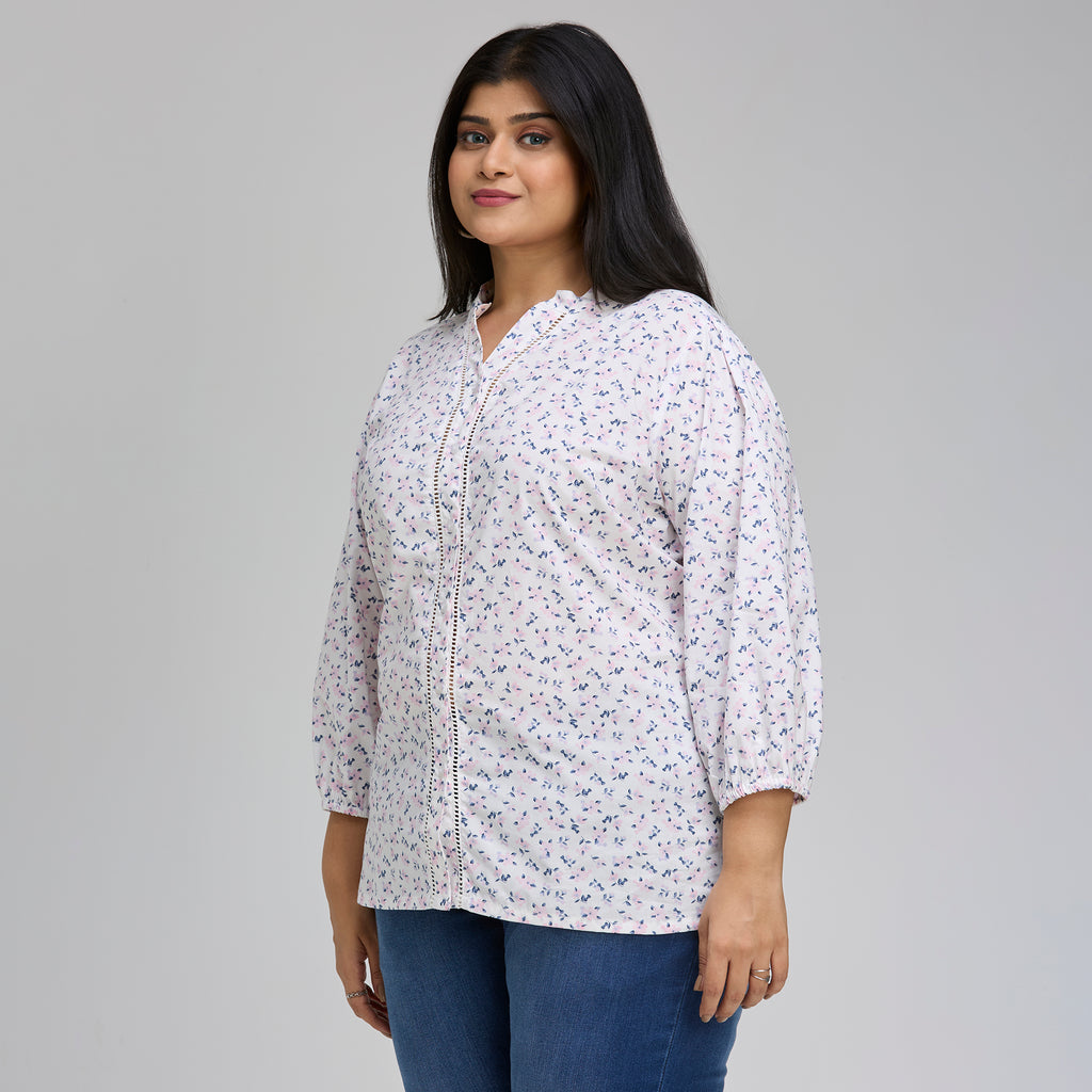 Plus Size Top | 2XL-8XL | 100% Cotton | White