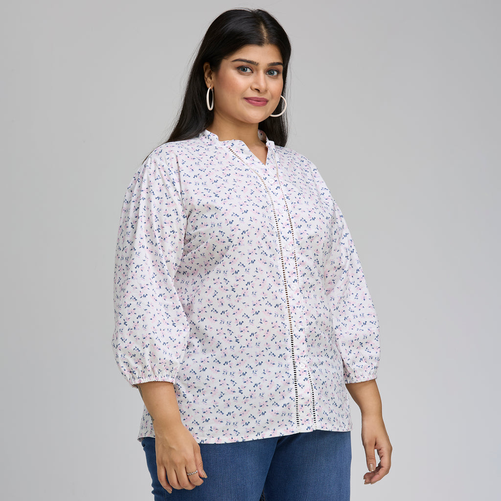 Plus Size Top | 2XL-8XL | 100% Cotton | White