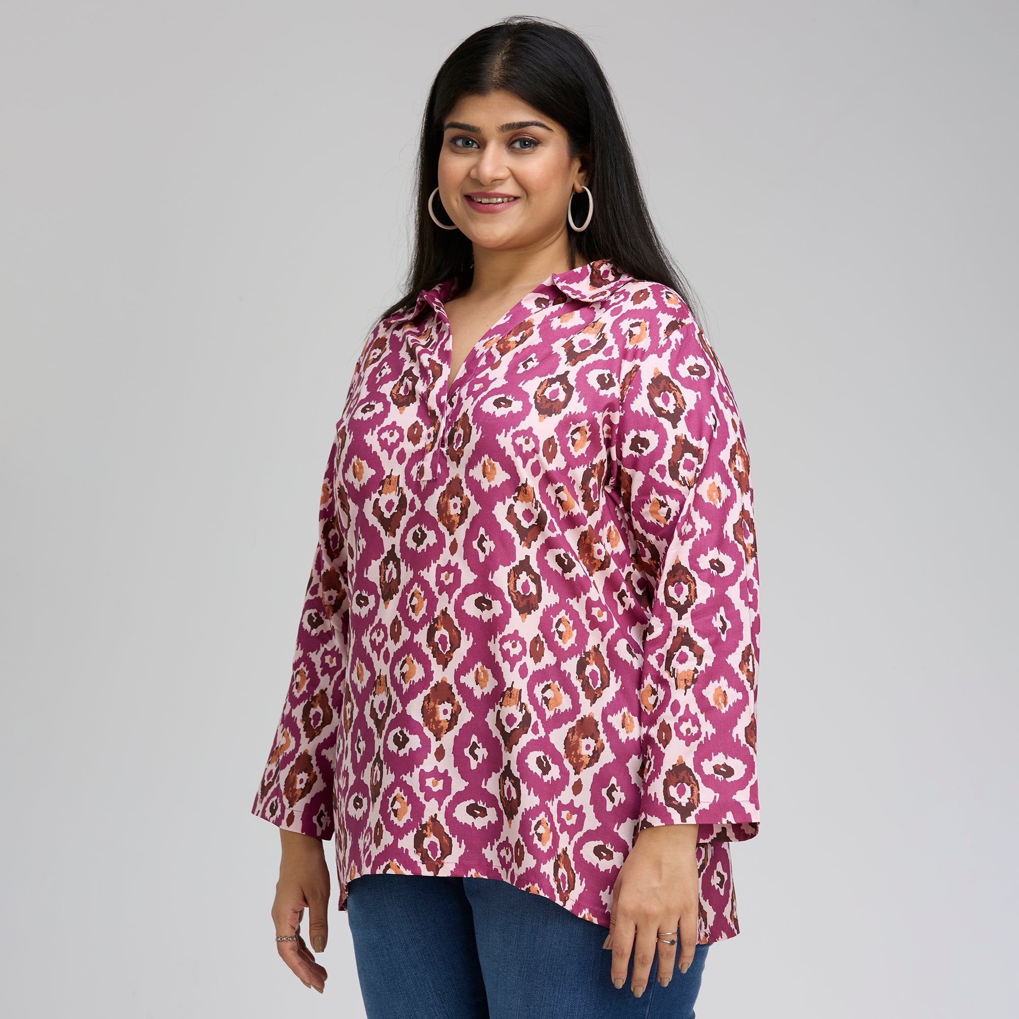 Plus Size Top | 2XL-8XL | 100% Viscose | Pink
