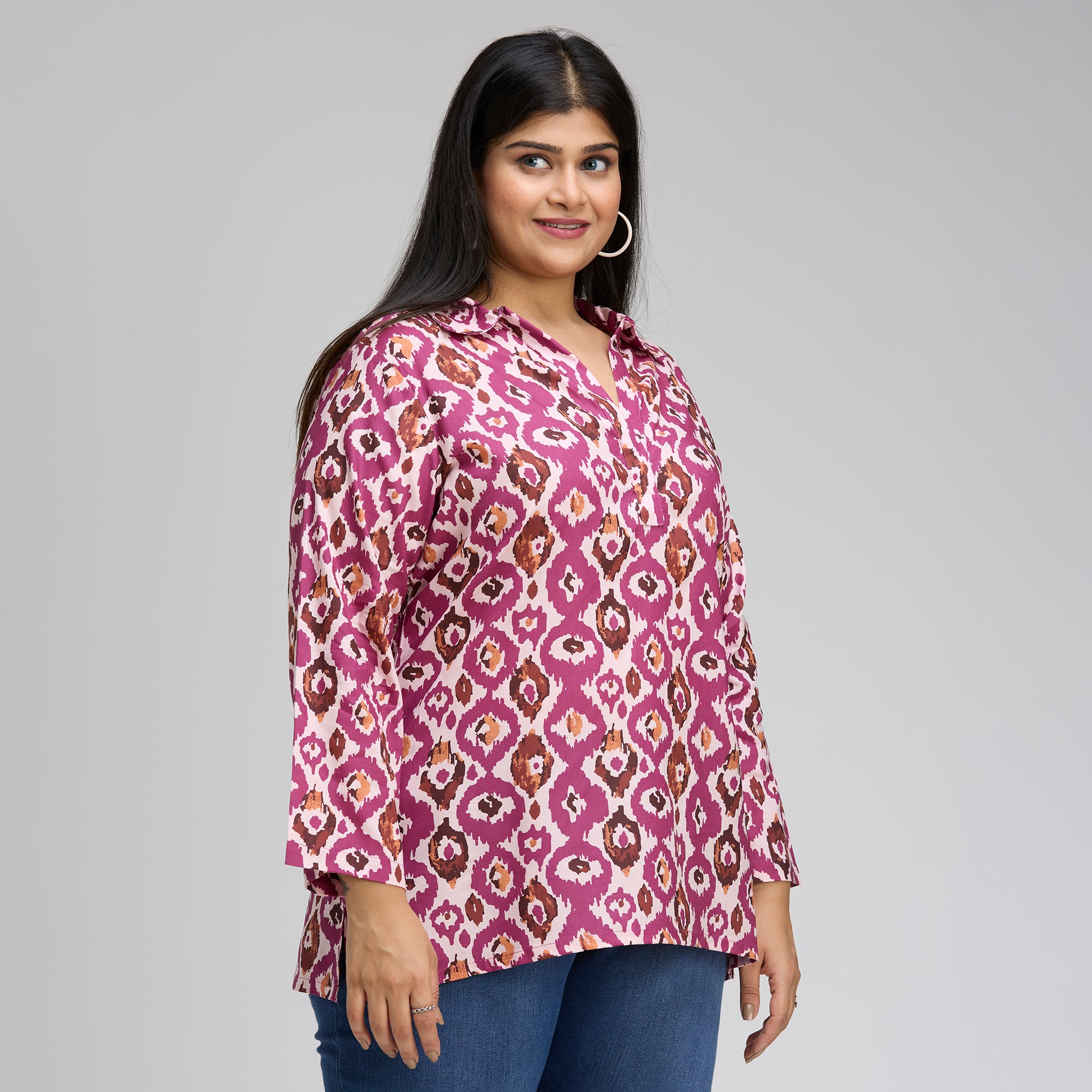 Plus Size Top | 2XL-8XL | 100% Viscose | Pink