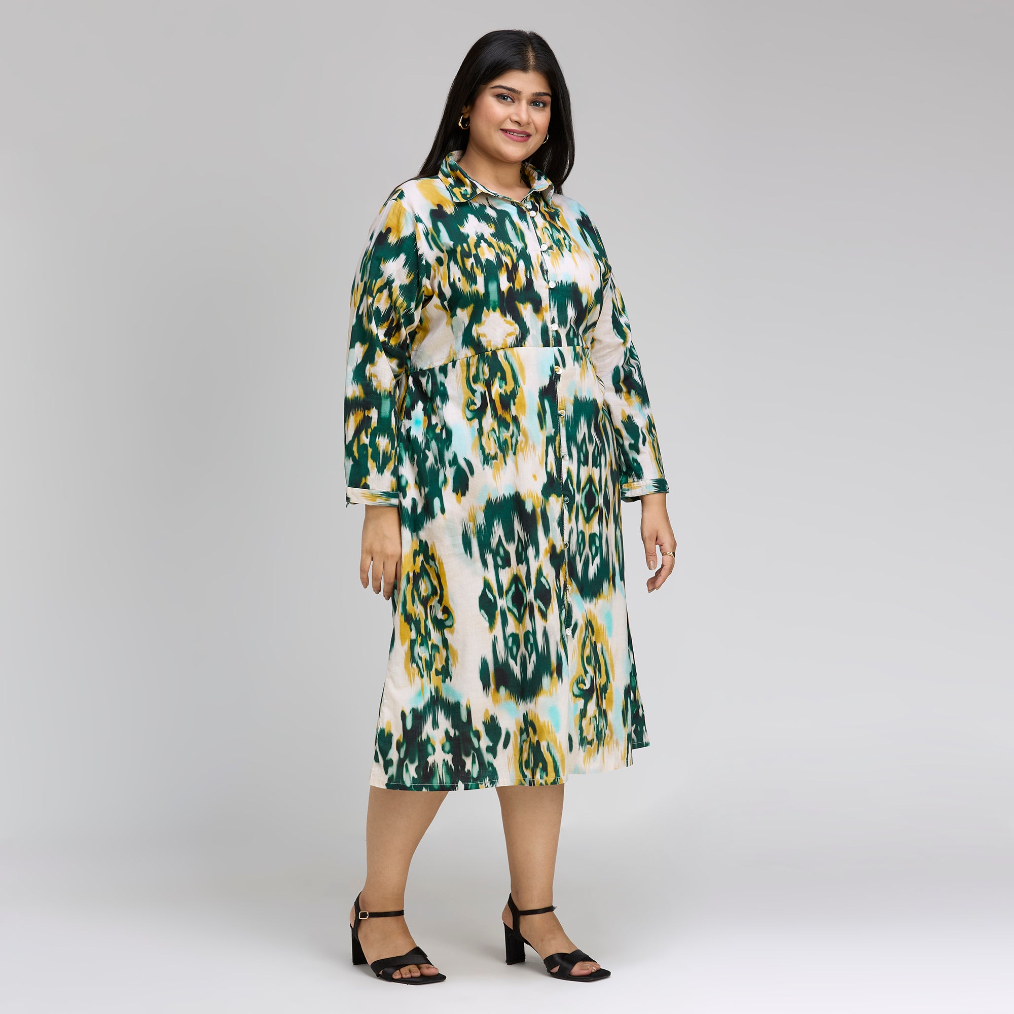 Plus Size Dress | 2XL-8XL | 100% Cotton | Beige