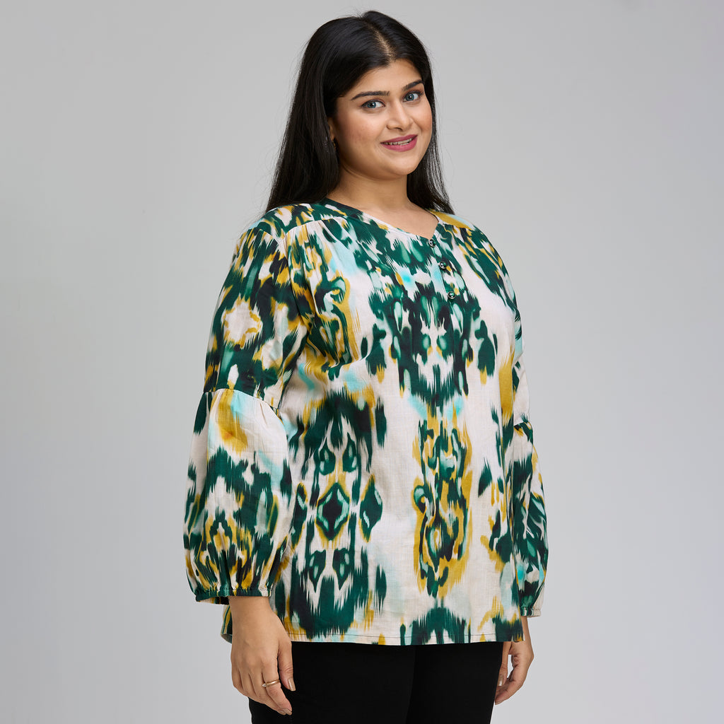 Plus Size Tunic | 2XL-8XL | 100% Cotton | Beige