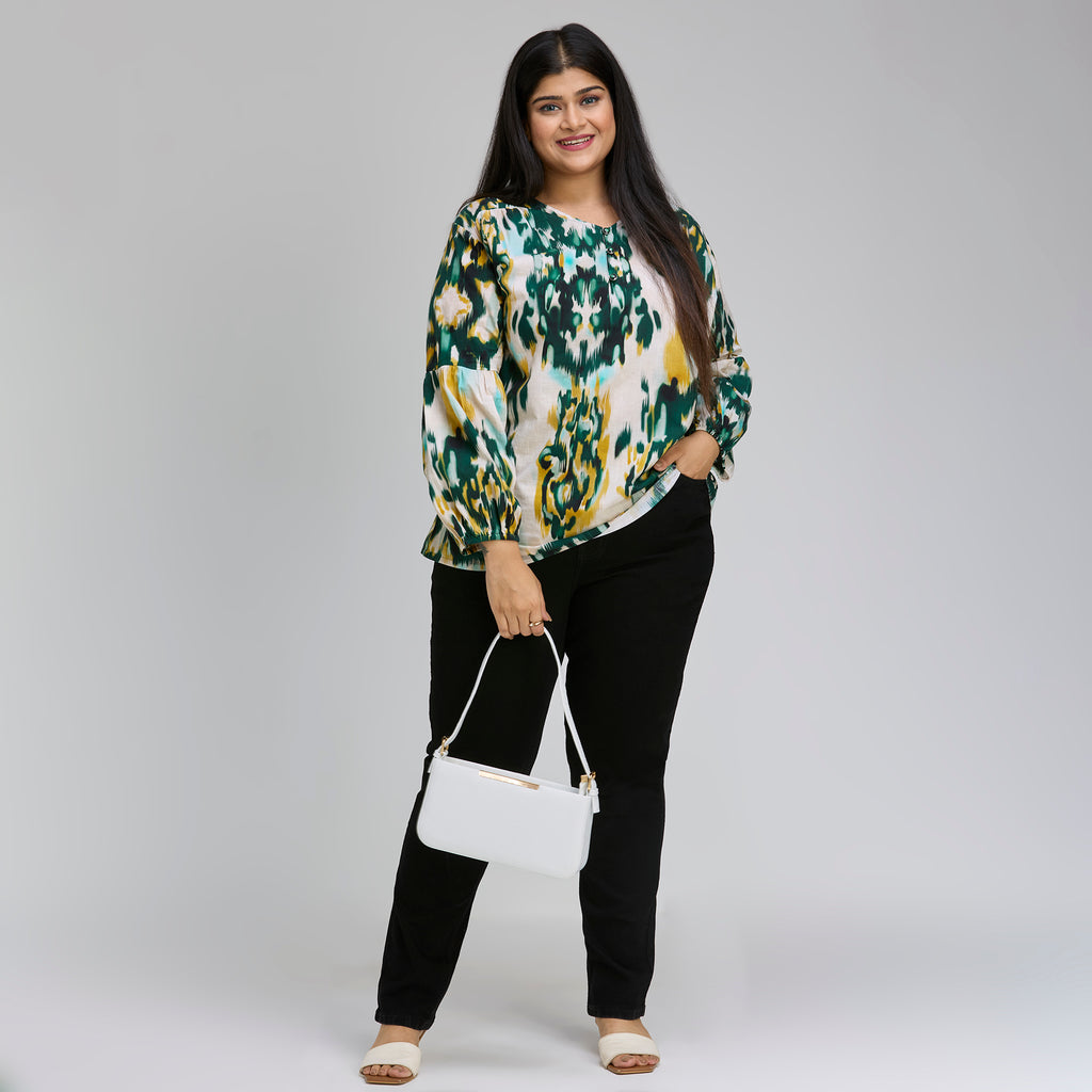 Plus Size Tunic | 2XL-8XL | 100% Cotton | Beige