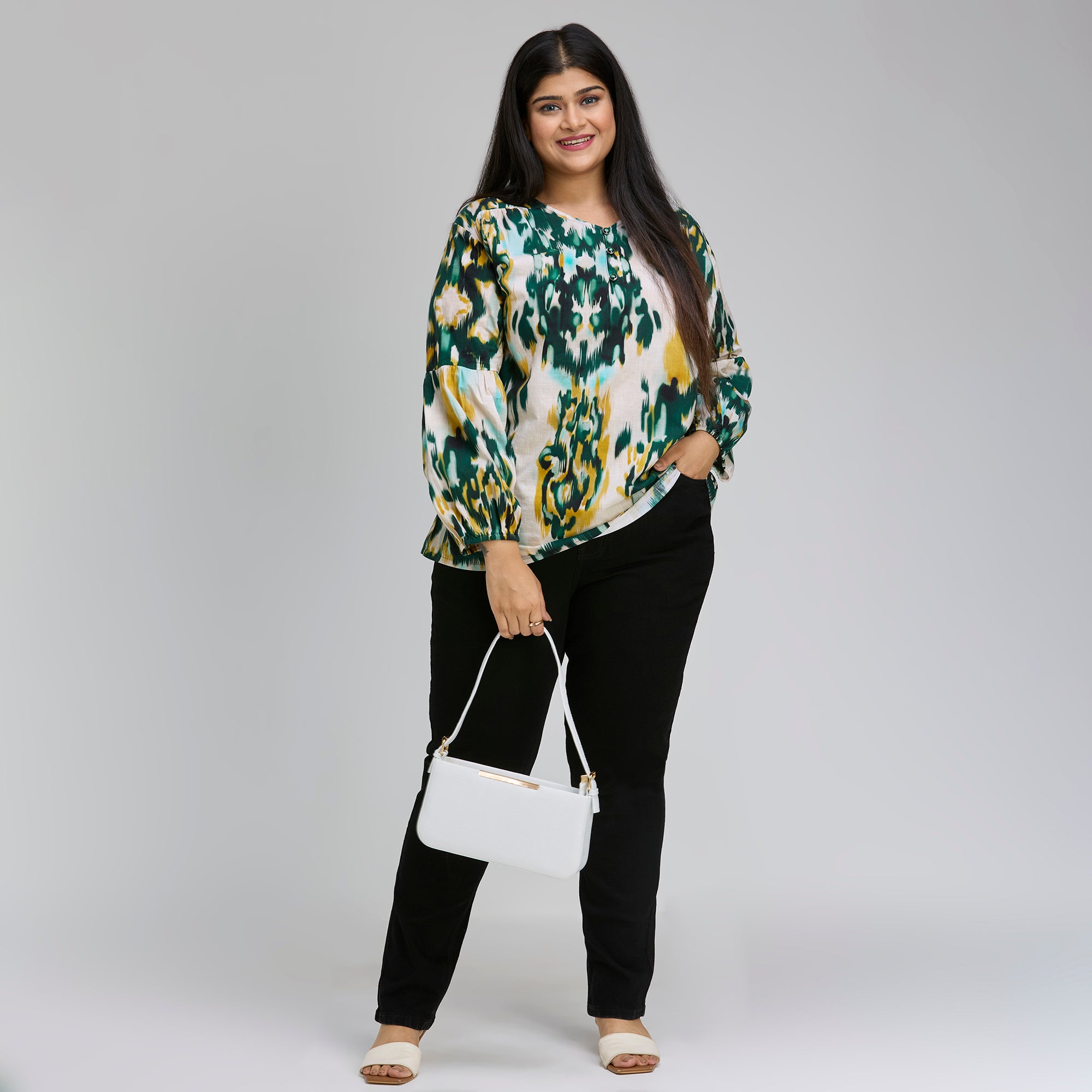 Plus Size Tunic | 2XL-8XL | 100% Cotton | Beige
