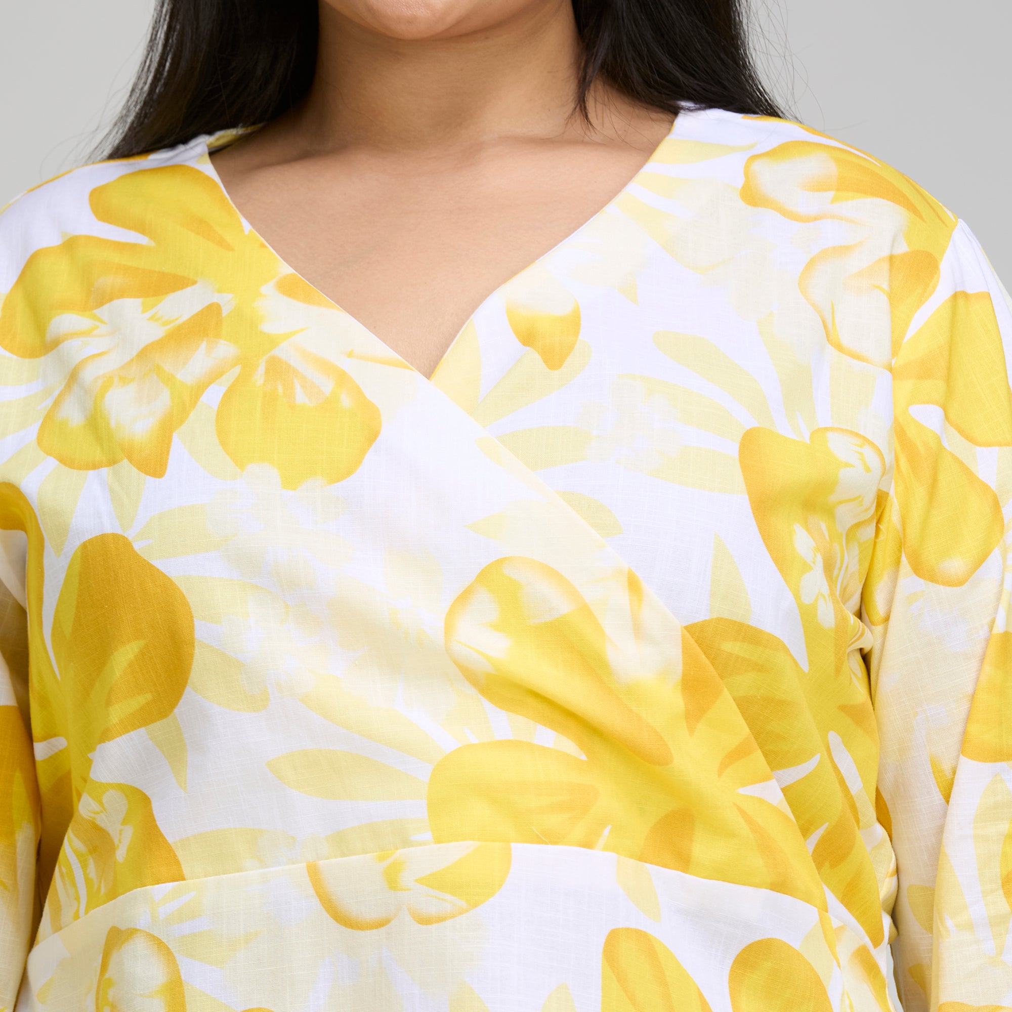 Plus Size Top | 2XL-8XL | 100% Cotton | Yellow