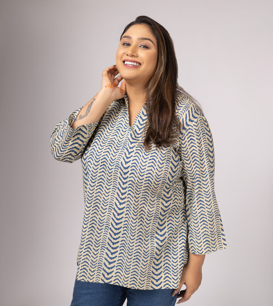 Plus Size Top | XL - 7XL | 100% Cotton | Beige