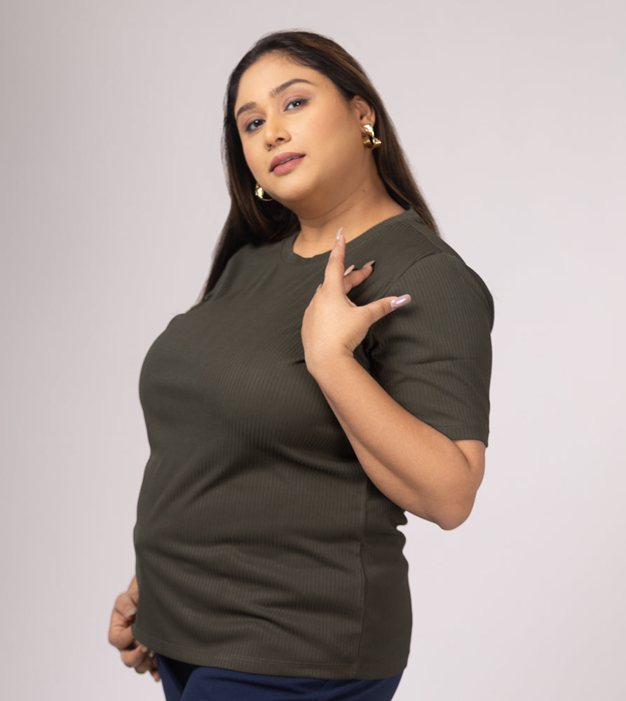 Plus Size T-shirt | 2XL - 8XL | Olive Green