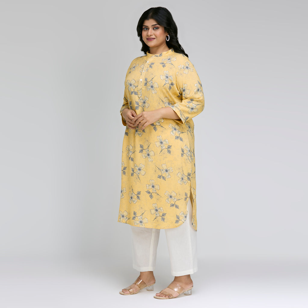 Plus Size Kurta | 2XL-8XL | Yellow