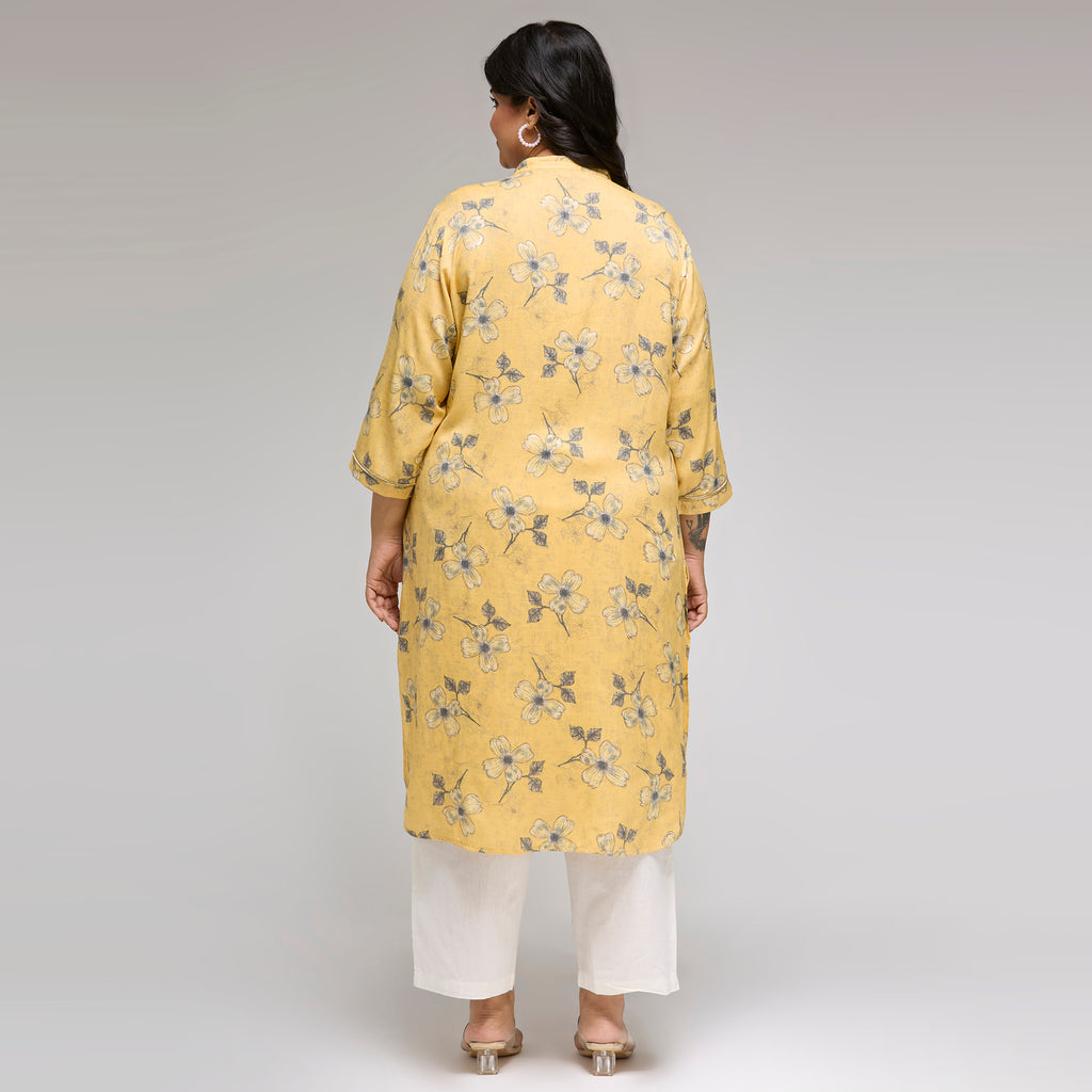 Plus Size Kurta | 2XL-8XL | Yellow