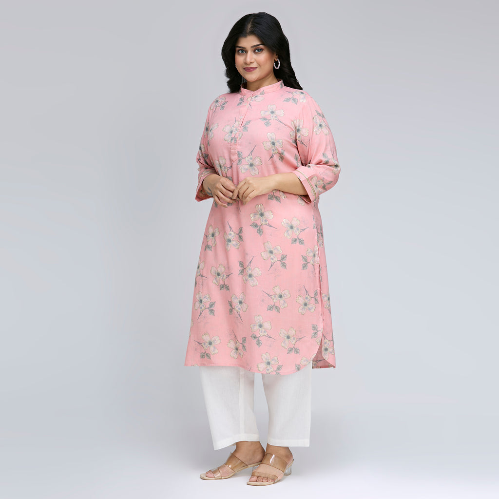 Plus Size Kurta | 2XL-8XL | Pink