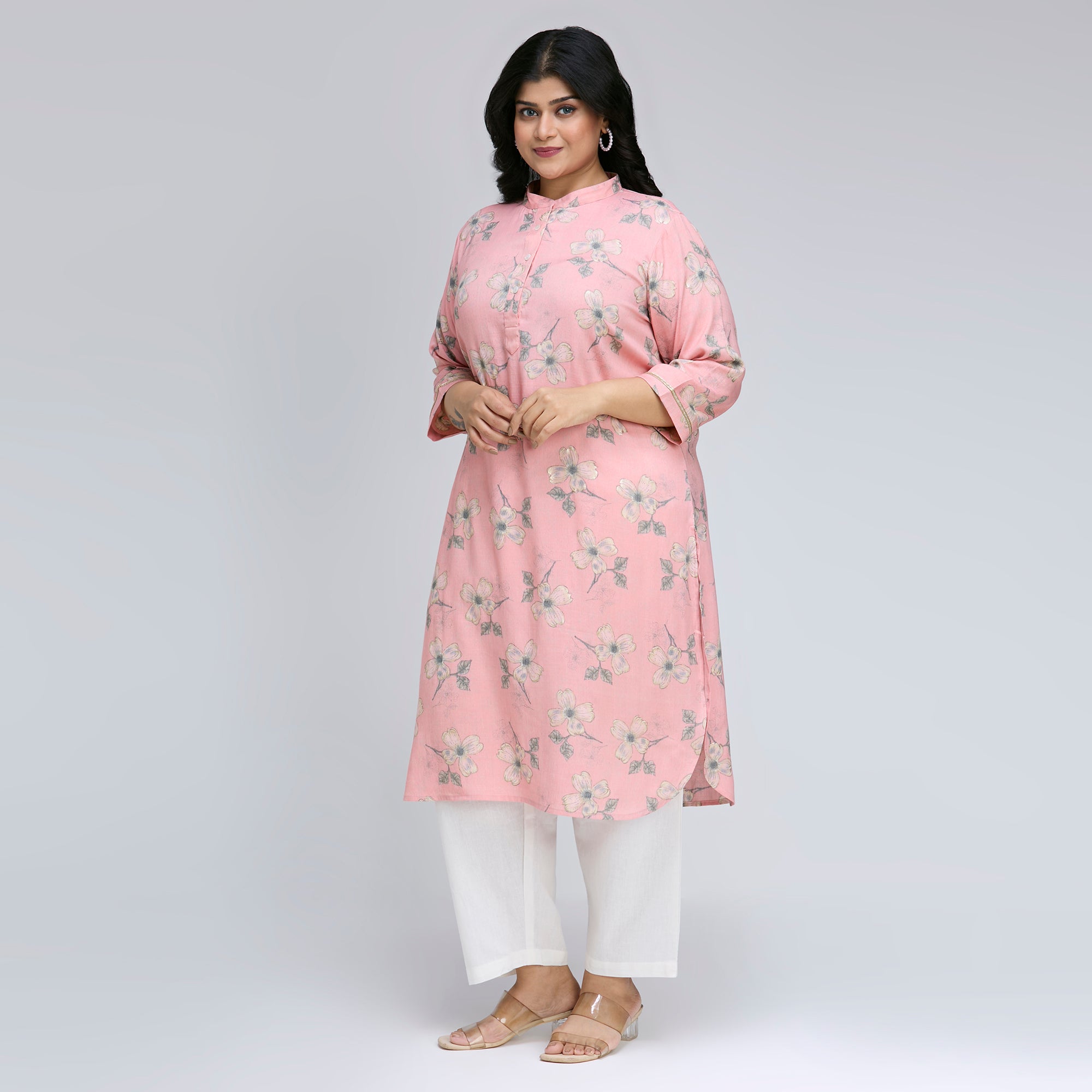 Plus Size Kurta | 2XL-8XL | Pink