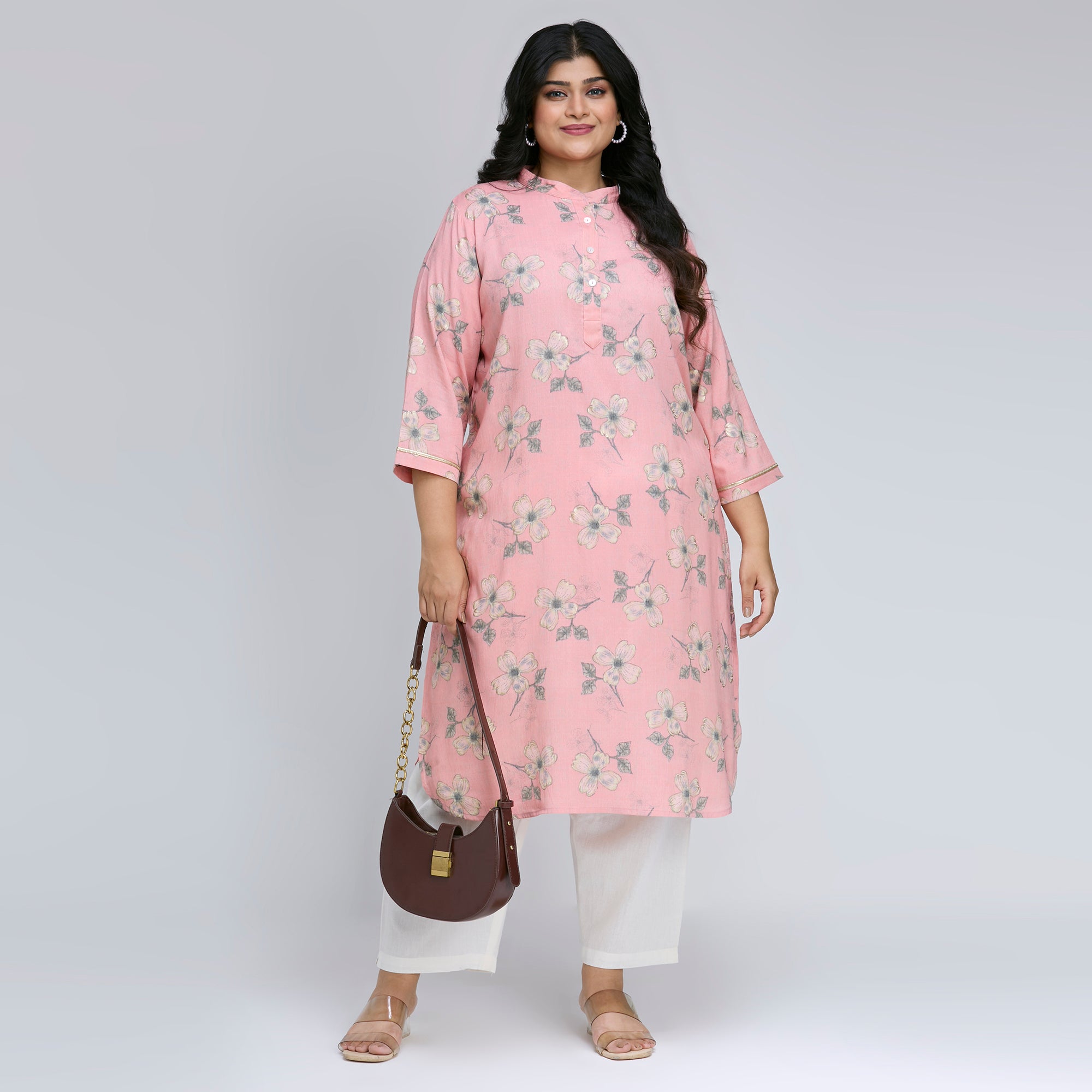 Plus Size Kurta | 2XL-8XL | Pink