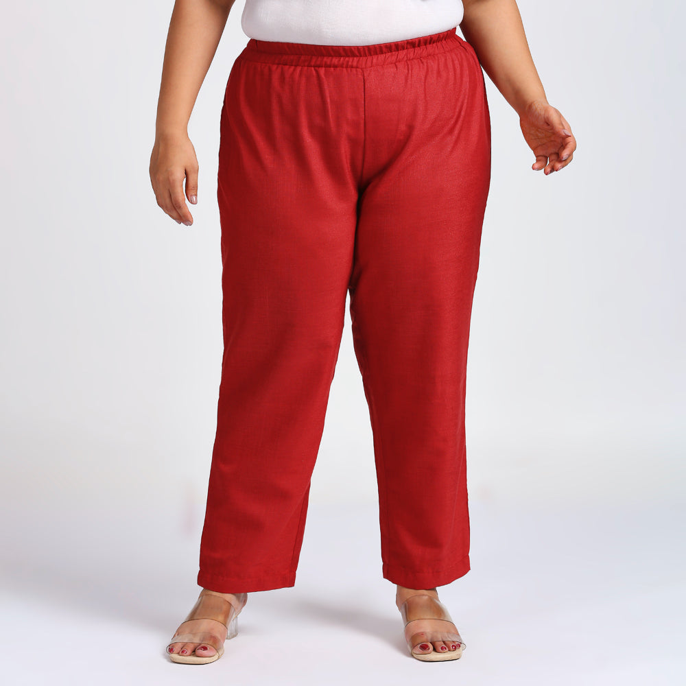 Plus Size Pant | 2XL - 8XL | 100% Cotton | Red