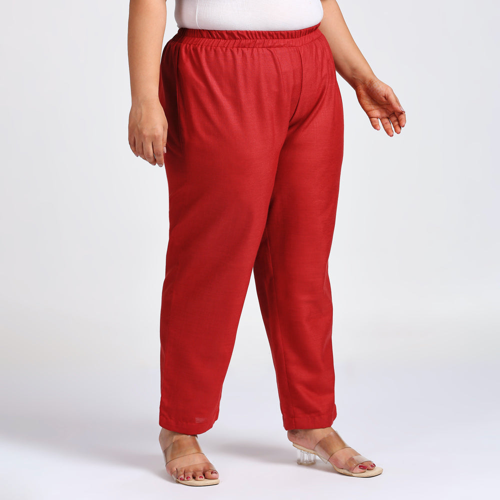 Plus Size Pant | 2XL - 8XL | 100% Cotton | Red