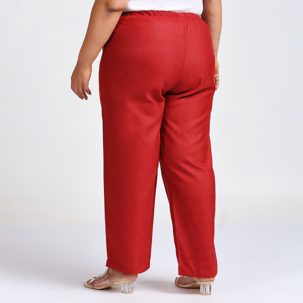 Plus Size Pant | 2XL - 8XL | 100% Cotton | Red