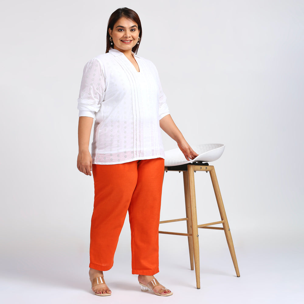 Plus Size Pant | 2XL - 8XL | 100% Cotton | Orange