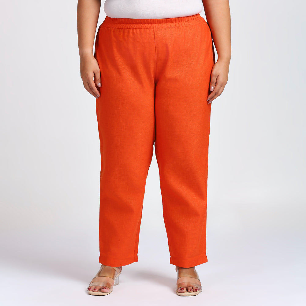 Plus Size Pant | 2XL - 8XL | 100% Cotton | Orange