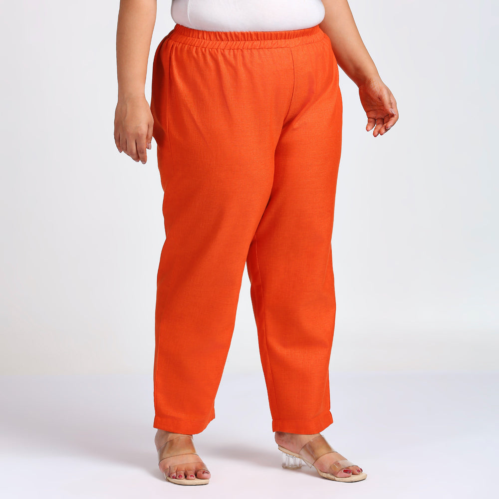 Plus Size Pant | 2XL - 8XL | 100% Cotton | Orange
