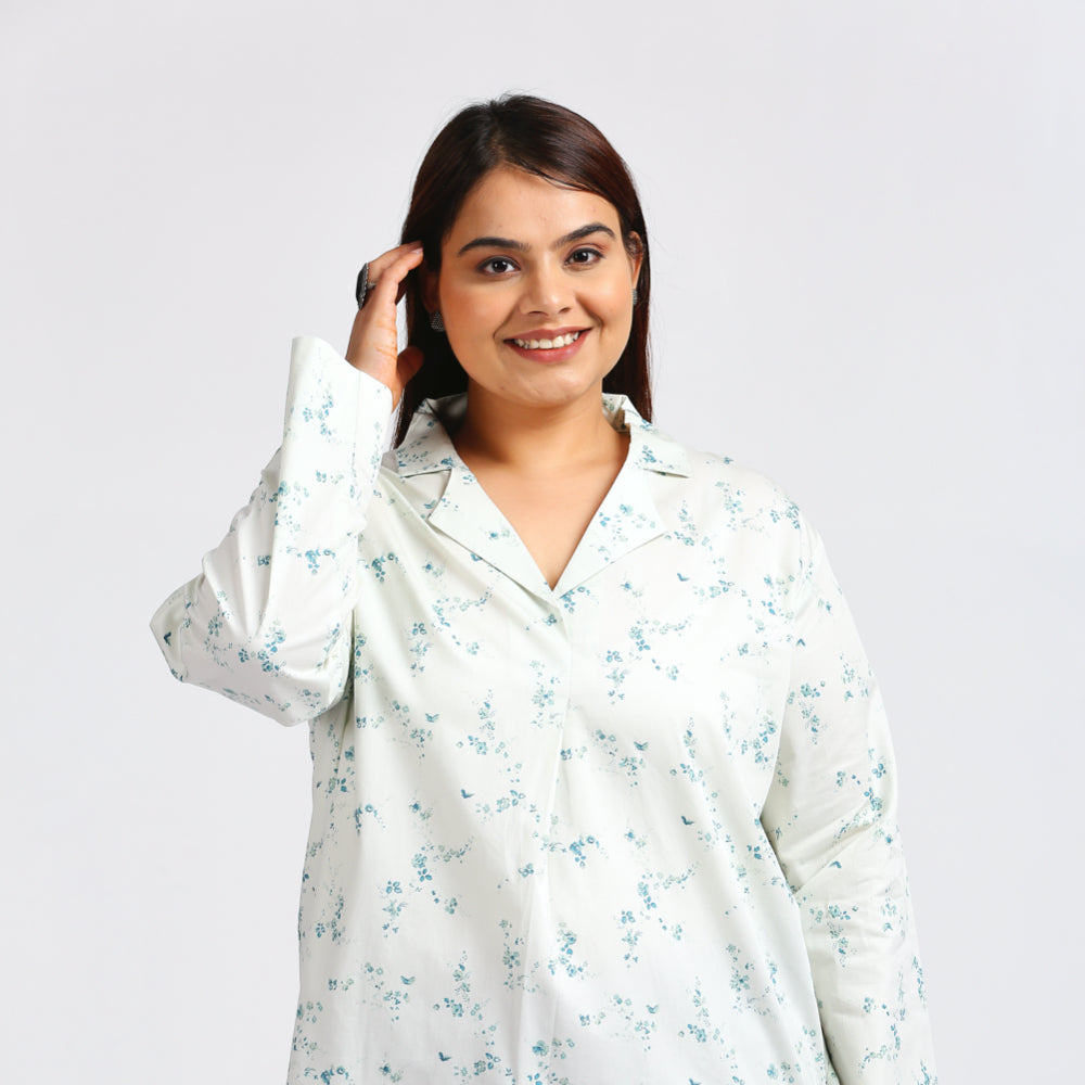 Plus Size Top | XL - 7XL | 100% Cotton | Off White