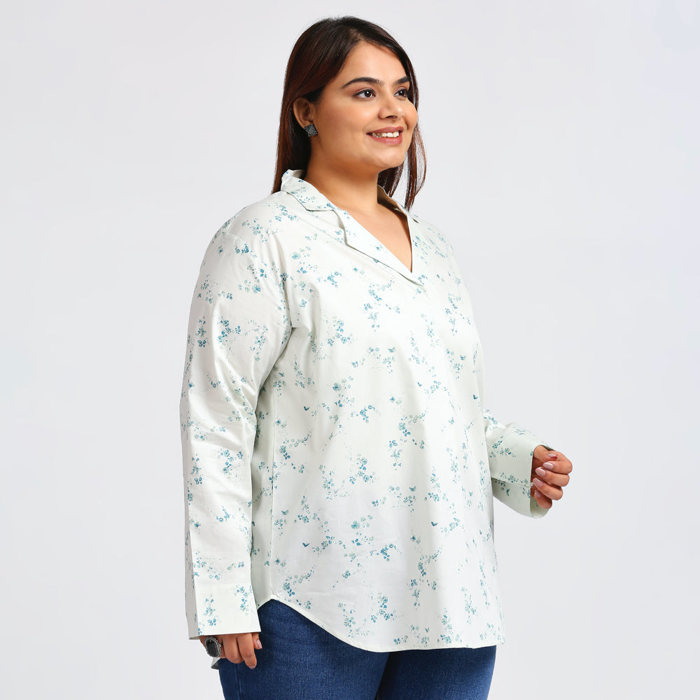 Plus Size Top | XL - 7XL | 100% Cotton | Off White