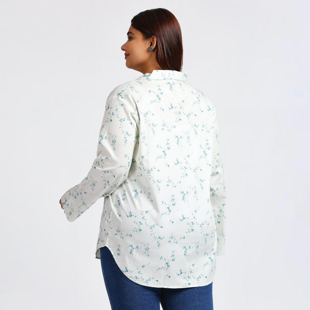 Sizeupp | Plus Size  Top For Women | XL - 7XL | 100% Cotton | Print | Off White