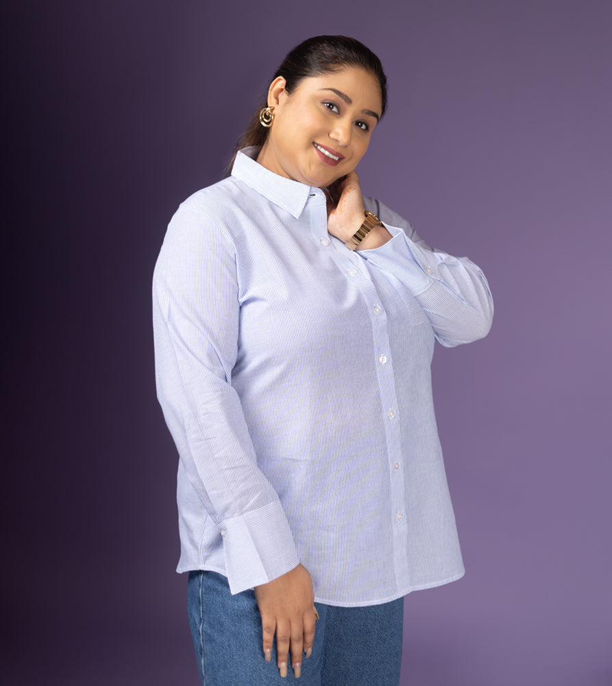 Plus Size Shirt | 2XL - 8XL | 100% Cotton | Blue