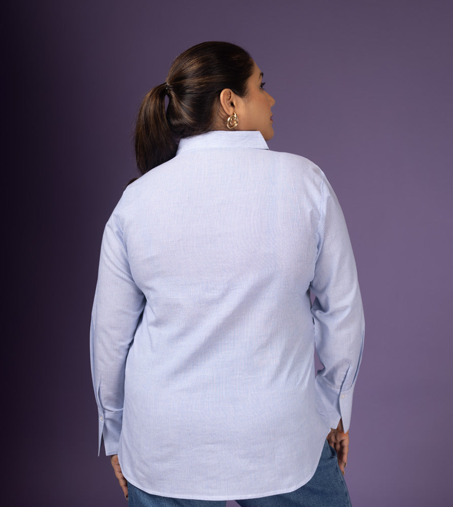 Plus Size Shirt | 2XL - 8XL | 100% Cotton | Blue