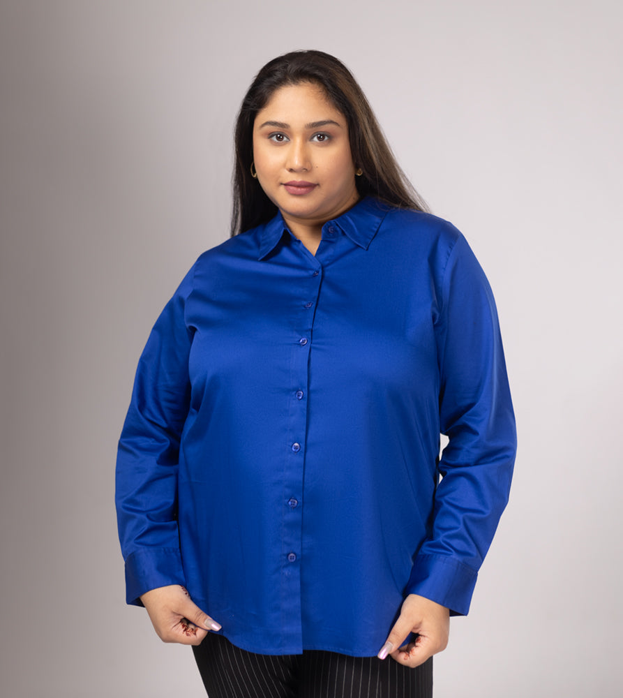Plus Size Shirt | XL - 7XL | 100% Cotton | Royal Blue