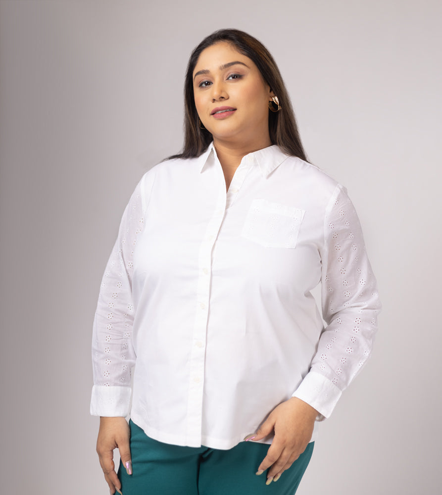 Plus Size Shirt | 2XL - 8XL | 100% Cotton | Off White
