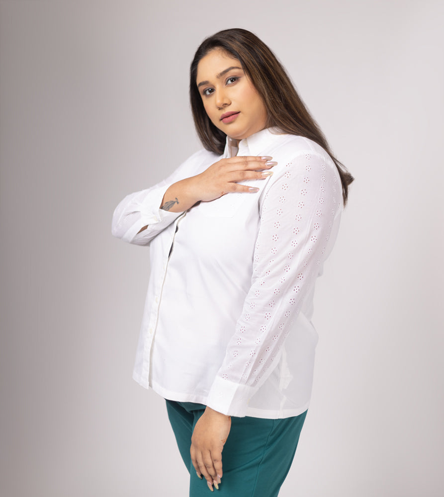 Plus Size Shirt | 2XL - 8XL | 100% Cotton | Off White