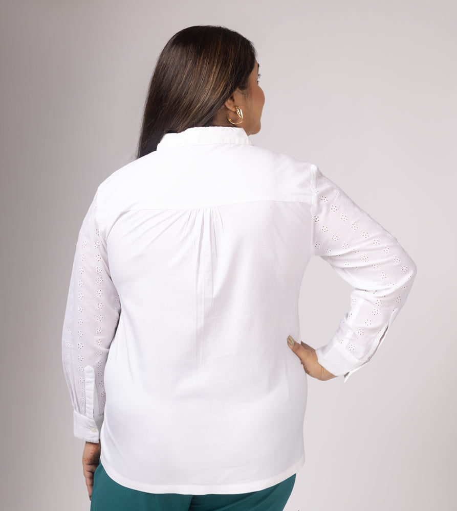 Plus Size Shirt | 2XL - 8XL | 100% Cotton | Off White