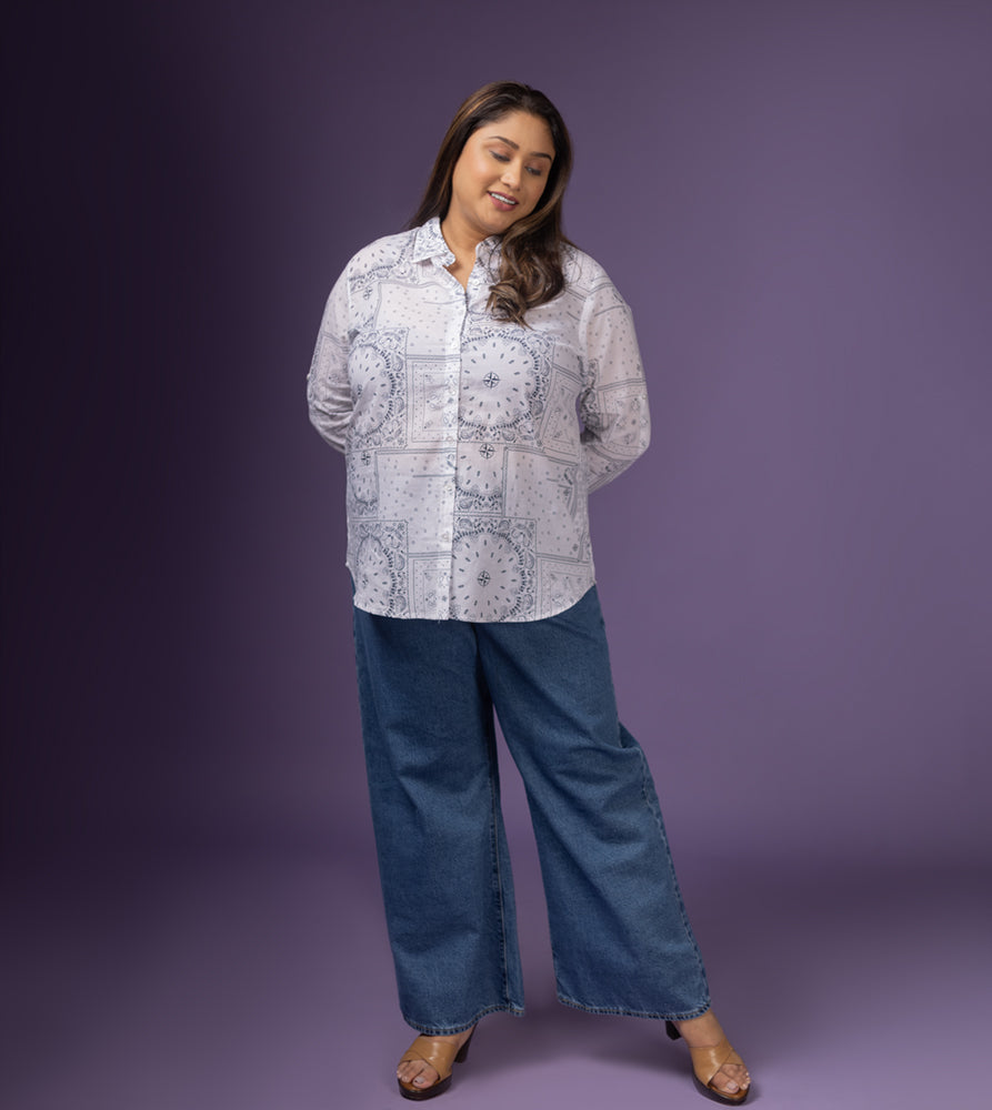 Plus Size Shirt | XL - 7XL | 100% Cotton | Off White