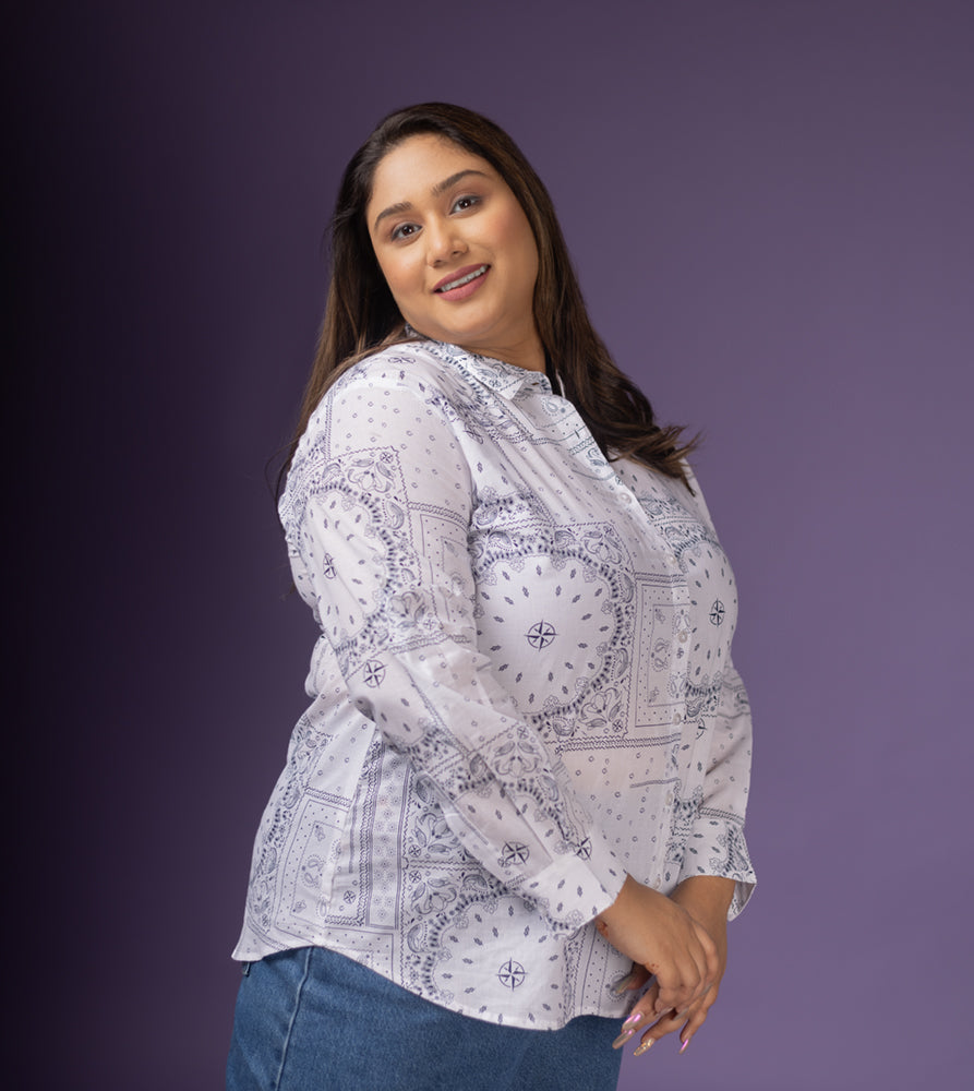 Plus Size Shirt | XL - 7XL | 100% Cotton | Off White