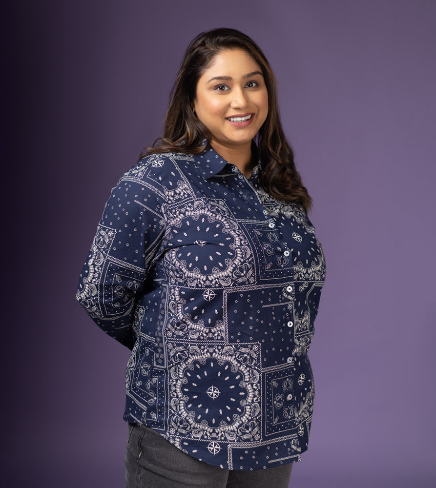 Plus Size Shirt | XL - 7XL | 100% Cotton | Midnight Blue