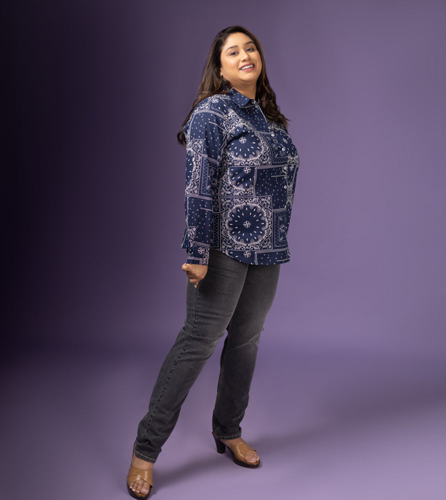 Plus Size Shirt | XL - 7XL | 100% Cotton | Midnight Blue