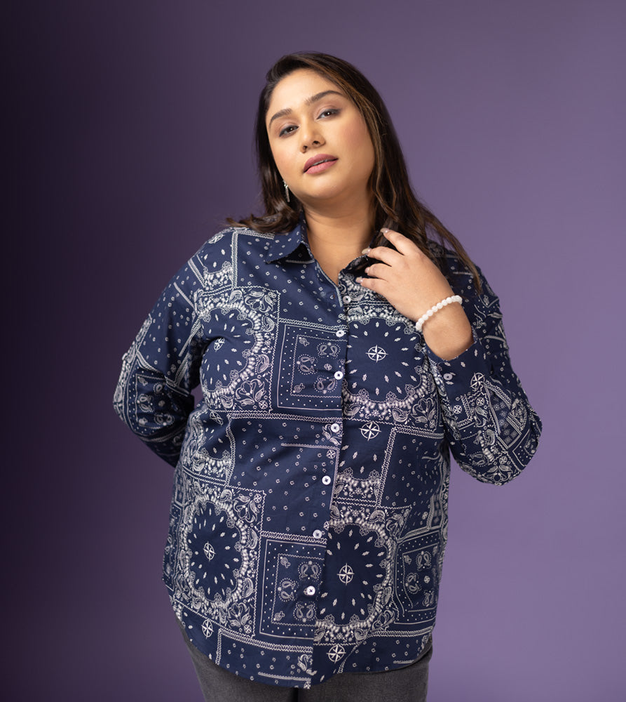 Plus Size Shirt | XL - 7XL | 100% Cotton | Midnight Blue