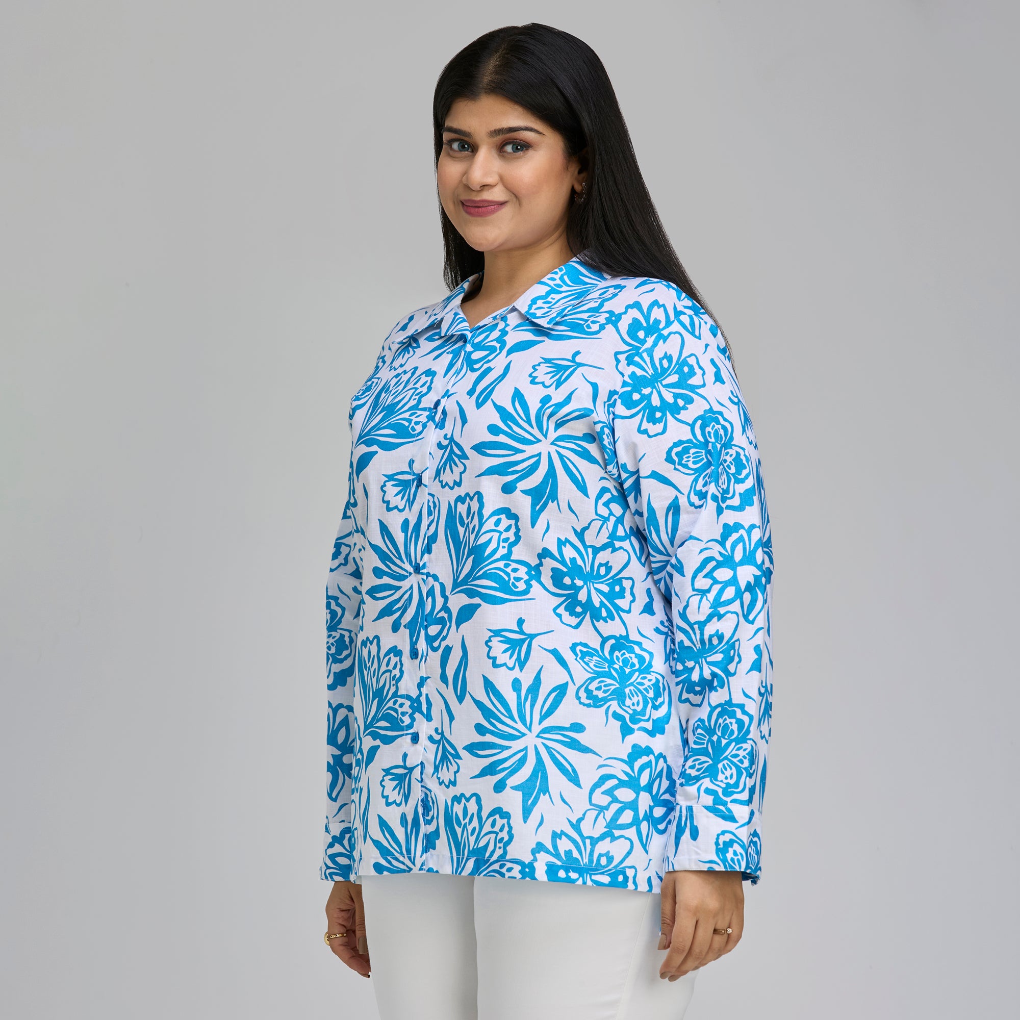 Plus Size Shirt | 2XL-8XL | 100% Cotton | Blue