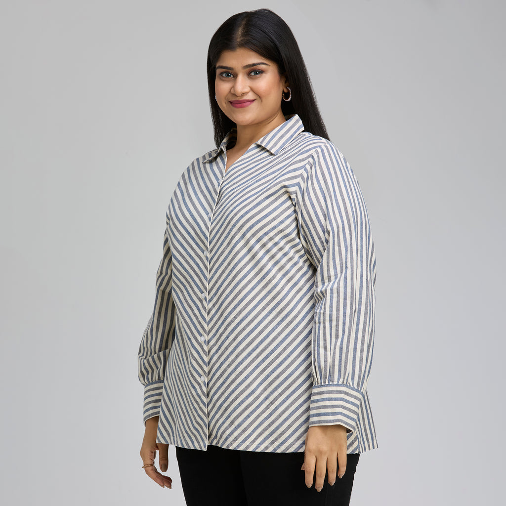 Plus Size Shirt | 2XL-8XL | 100% Cotton | Off White