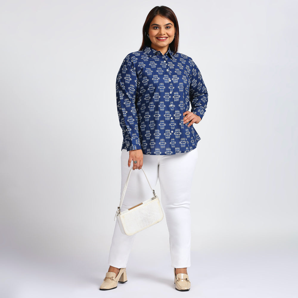 Plus Size Shirt | XL - 7XL | 100% Cotton | Blue