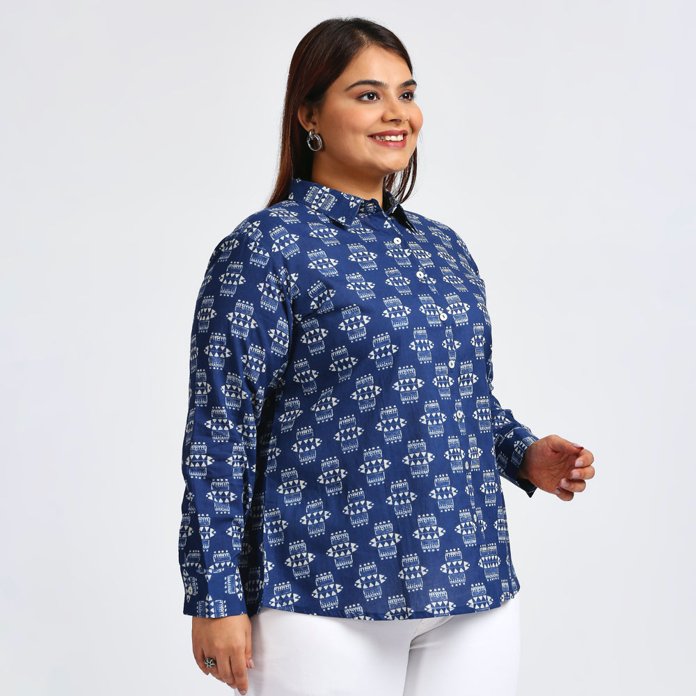 Plus Size Shirt | XL - 7XL | 100% Cotton | Blue