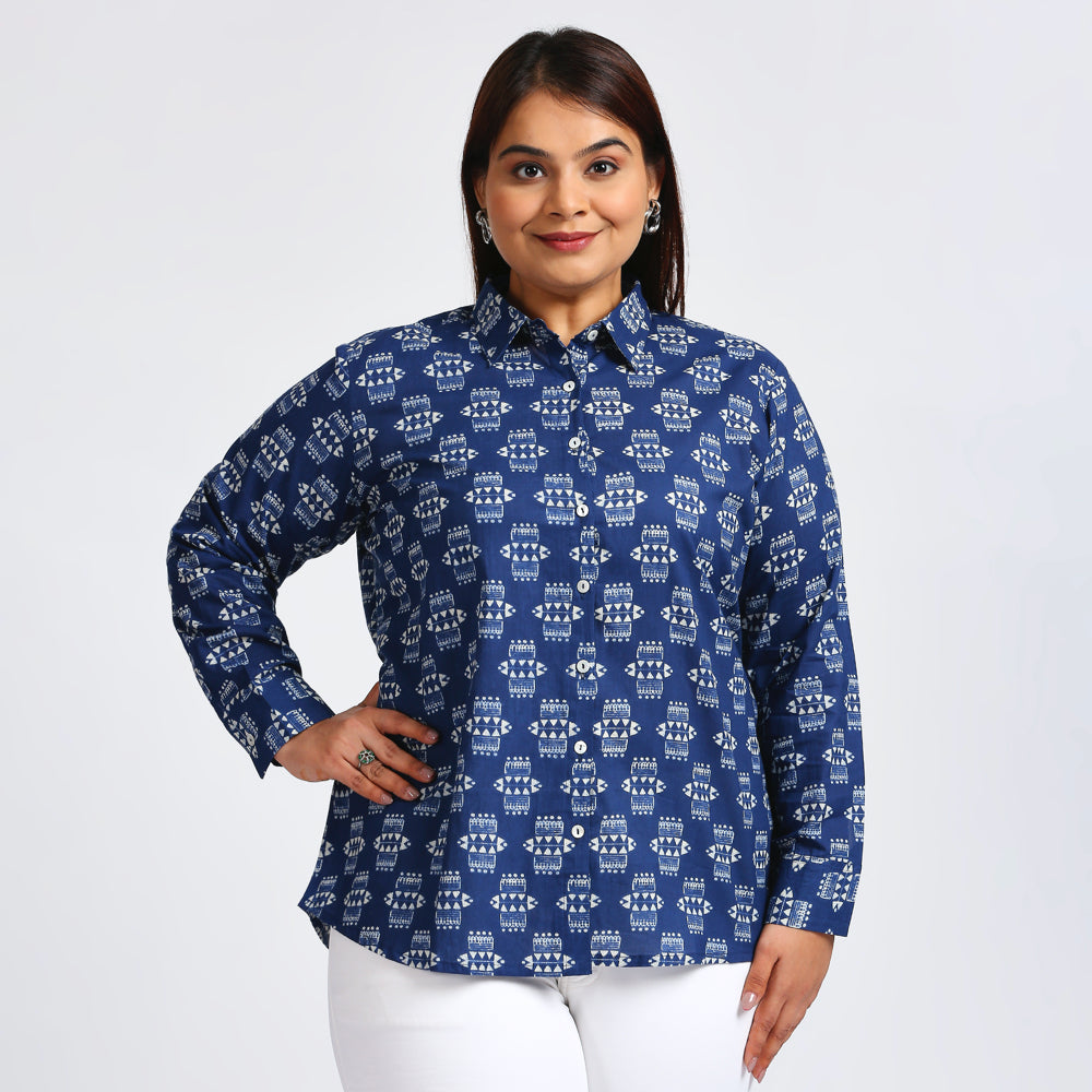 Plus Size Shirt | XL - 7XL | 100% Cotton | Blue